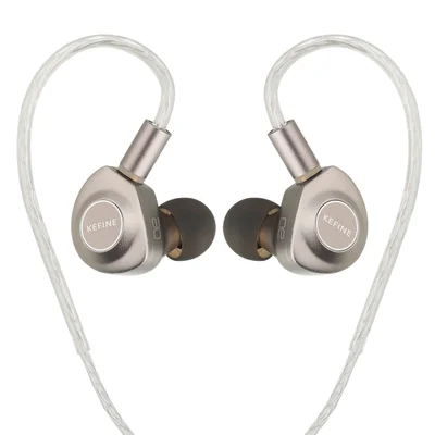Fone De Ouvido Kefine Delci Ae Iem 3.5mm Driver Dinâmico 10mm Dlc + Pu Cabo 2-pin Com Bocais De Afinação