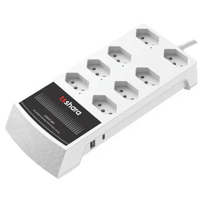 Protetor Dps Ts Shara C/ 8 Tomadas Inteligentes 10a Biv/biv Branco- 633
