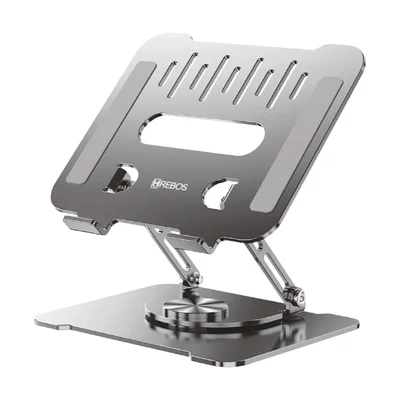 Suporte Para Notebook Base Giratória 360° Alumínio Hrebos