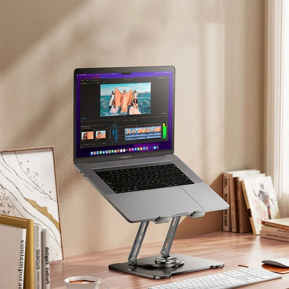 Imagem 2 de 5 do produto Suporte Para Notebook Base Giratória 360° Alumínio Hrebos