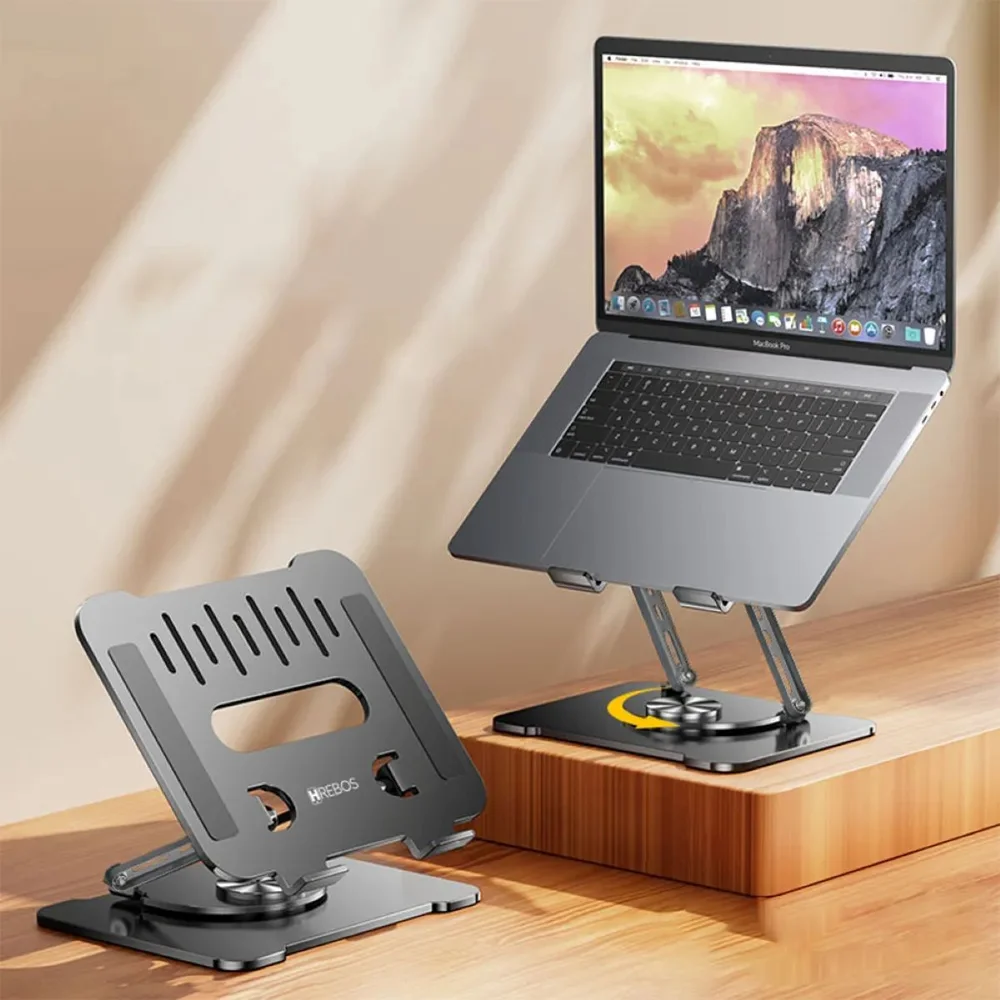 Imagem 4 de 5 do produto Suporte Para Notebook Base Giratória 360° Alumínio Hrebos