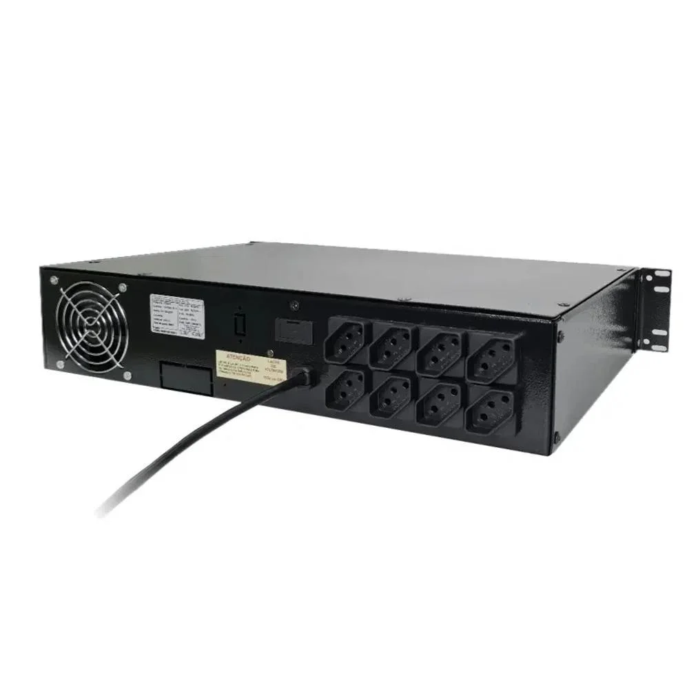 Imagem 3 de 3 do produto Nobreak Ts Shara Ups Rack 2u, Senoidal Universal 1200va Biv/biv 2bs 12v 7ah Usb Expansão Autonomia