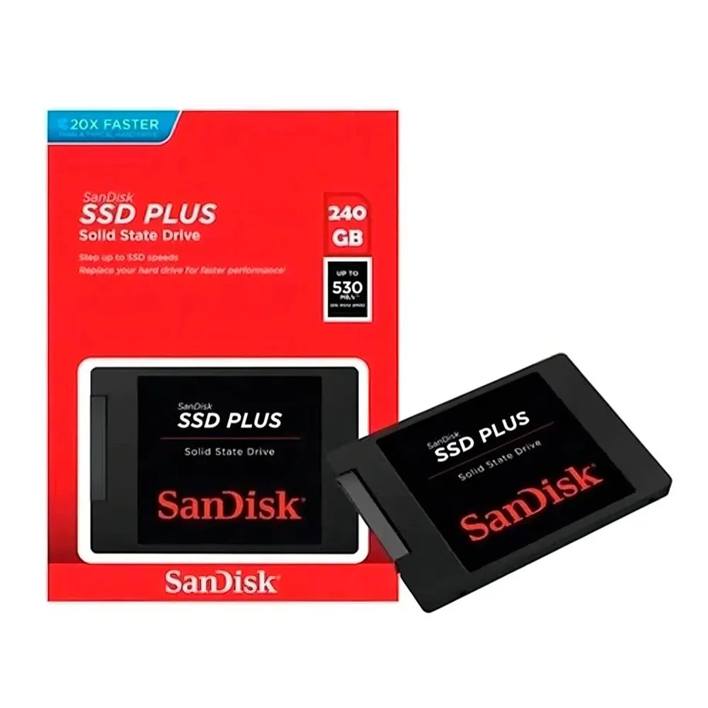 Imagem 2 de 2 do produto SSD Sandisk Plus 240GB Sata Iii Leitura 520mb/s