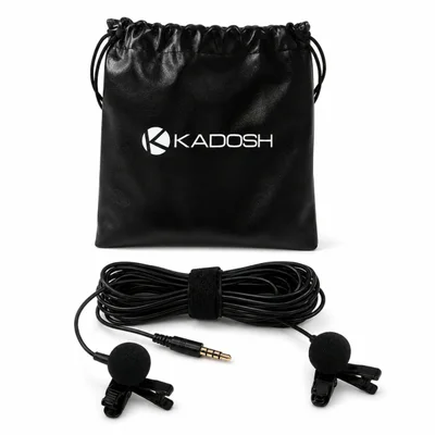 Microfone Lapela Duplo Kadosh Kl2 P2 3,5mm Celular Notebook