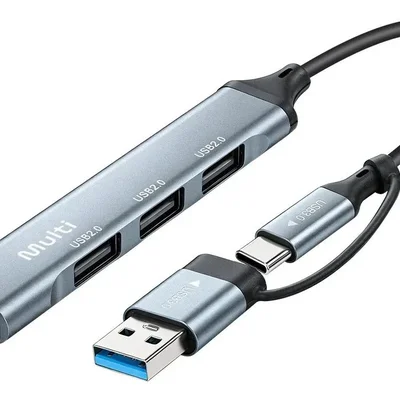 Ac448 Hub Usb 3.0 4 Portas Usb-c E Usb-a Multi
