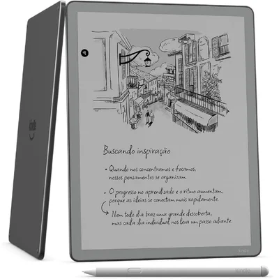 Amazon Kindle Scribe Sem Luz Frontal 16gb, Tela De 11" Semelhante Ao Papel, Mais Fino, Mais Leve, Mais Rápido