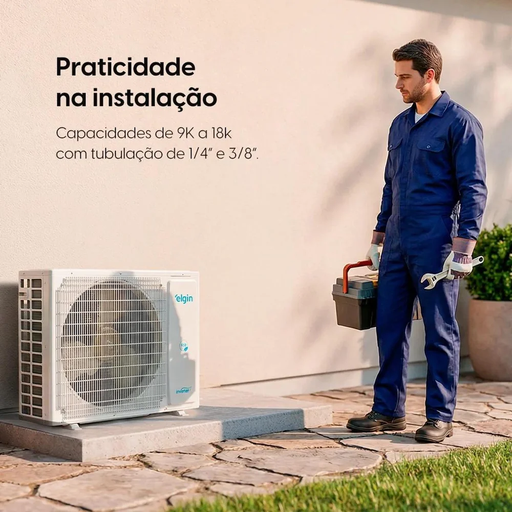 Imagem 4 de 5 do produto Ar Condicionado 24000 Btus Split Hi Wall Inverter Elgin Quente E Frio Eco Iii 220v