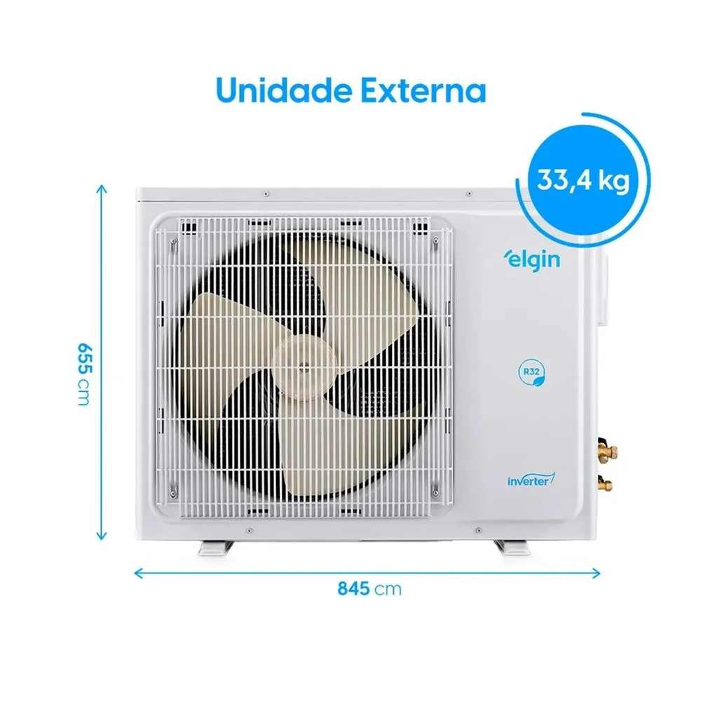 Imagem 5 de 5 do produto Ar Condicionado 24000 Btus Split Hi Wall Inverter Elgin Quente E Frio Eco Iii 220v