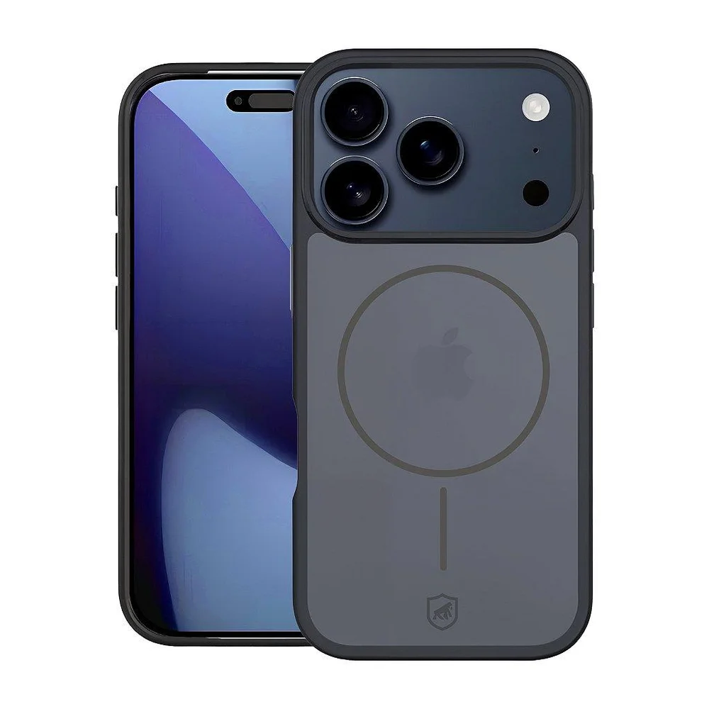 Capa Case Capinha Para Iphone 18 Pro Max - Magsafe Wave Fumê - Preta - Gshield