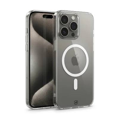 Capa Para Iphone 15 Pro - Crystal Slim Magsafe - Não Amarela - Transparente - Gshield