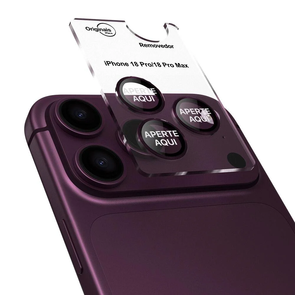 Imagem 3 de 3 do produto Película De Câmera Aro Iphone 18 Pro / 18 Pro Max,   Iplace, Roxo