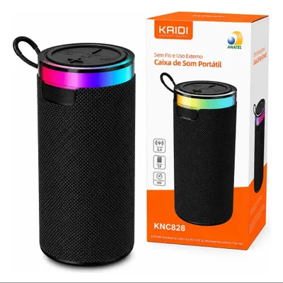 Caixa De Som Bluetooth 5.4 Kaidi Knc 828 + Potência E Tecnologia Xbass E Tws 10w Rms 833 821