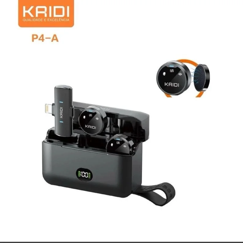 Imagem 3 de 5 do produto Microfone Sem Fio Lapela Kaidi P4-a Tipo A Para Ios - Kmf4