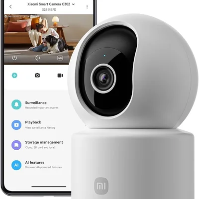 Smart Mini Câmera Mismart C302 2k Câmera Inteligente Wi-fi C302 Cobre 360 Graus
