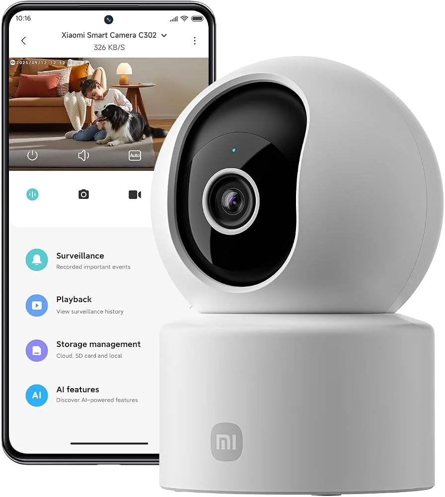 Smart Mini Câmera Mismart C302 2k Câmera Inteligente Wi-fi C302 Cobre 360 Graus