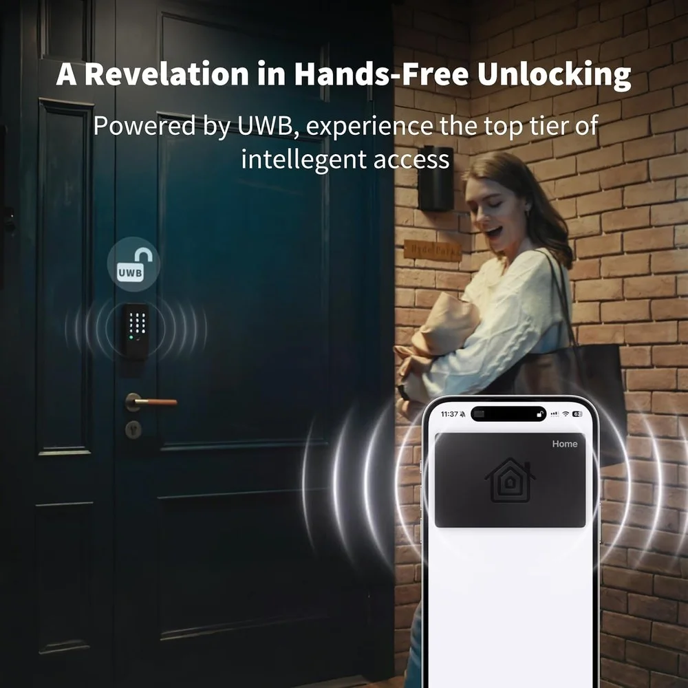 Imagem 5 de 5 do produto Aqara Fechadura Inteligente U400 Apple Home Key Preta
