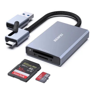 Benfei Leitor Cartão Usb 3.0 Sd Tf 4.0 Adaptador 150mm