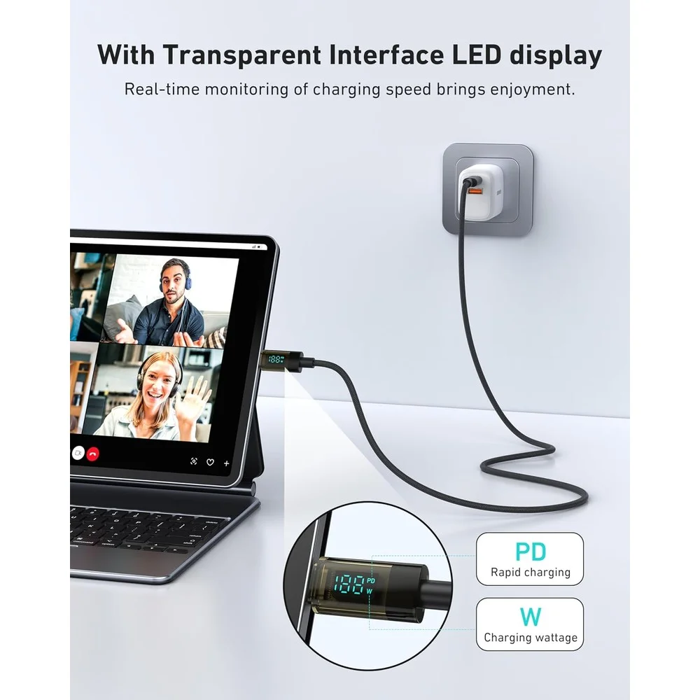 Imagem 4 de 5 do produto Cabo Usb-c Benfei Display Digital Pd 100w 1m 2 Unidades