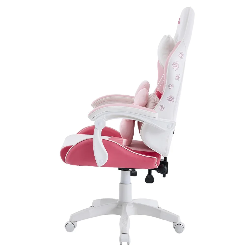 Imagem 4 de 5 do produto Cadeira Gamer Ninja Hana, Reclinável, Branca E Rosa, Gn-ch-hnr0dpwl