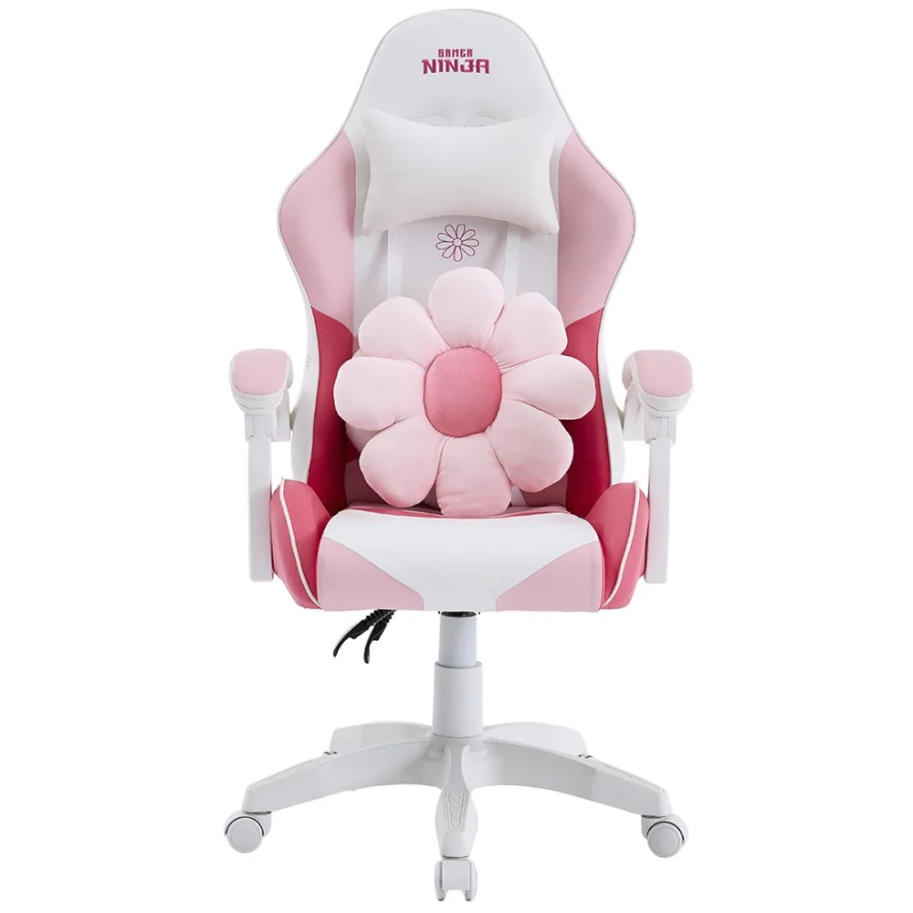 Imagem 5 de 5 do produto Cadeira Gamer Ninja Hana, Reclinável, Branca E Rosa, Gn-ch-hnr0dpwl