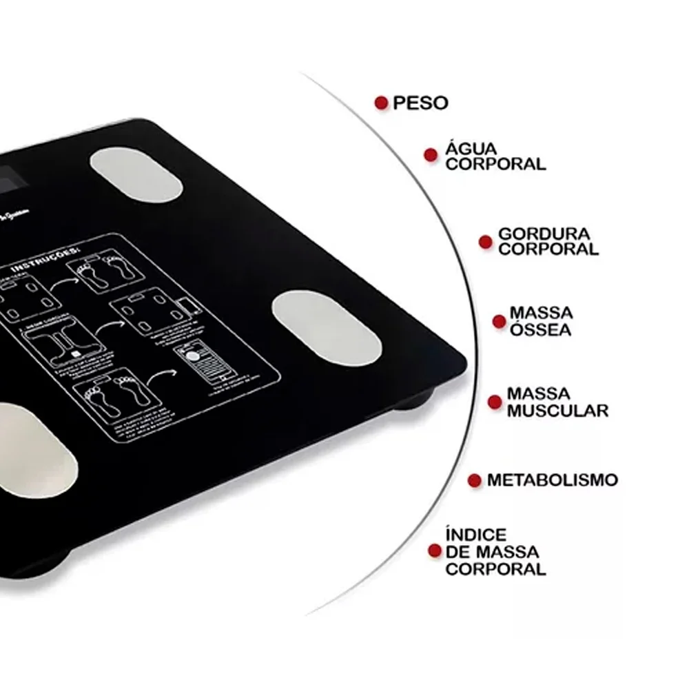 Imagem 2 de 5 do produto Balança Corporal Digital Bioimpedância App Xc-bd-05 X-cell