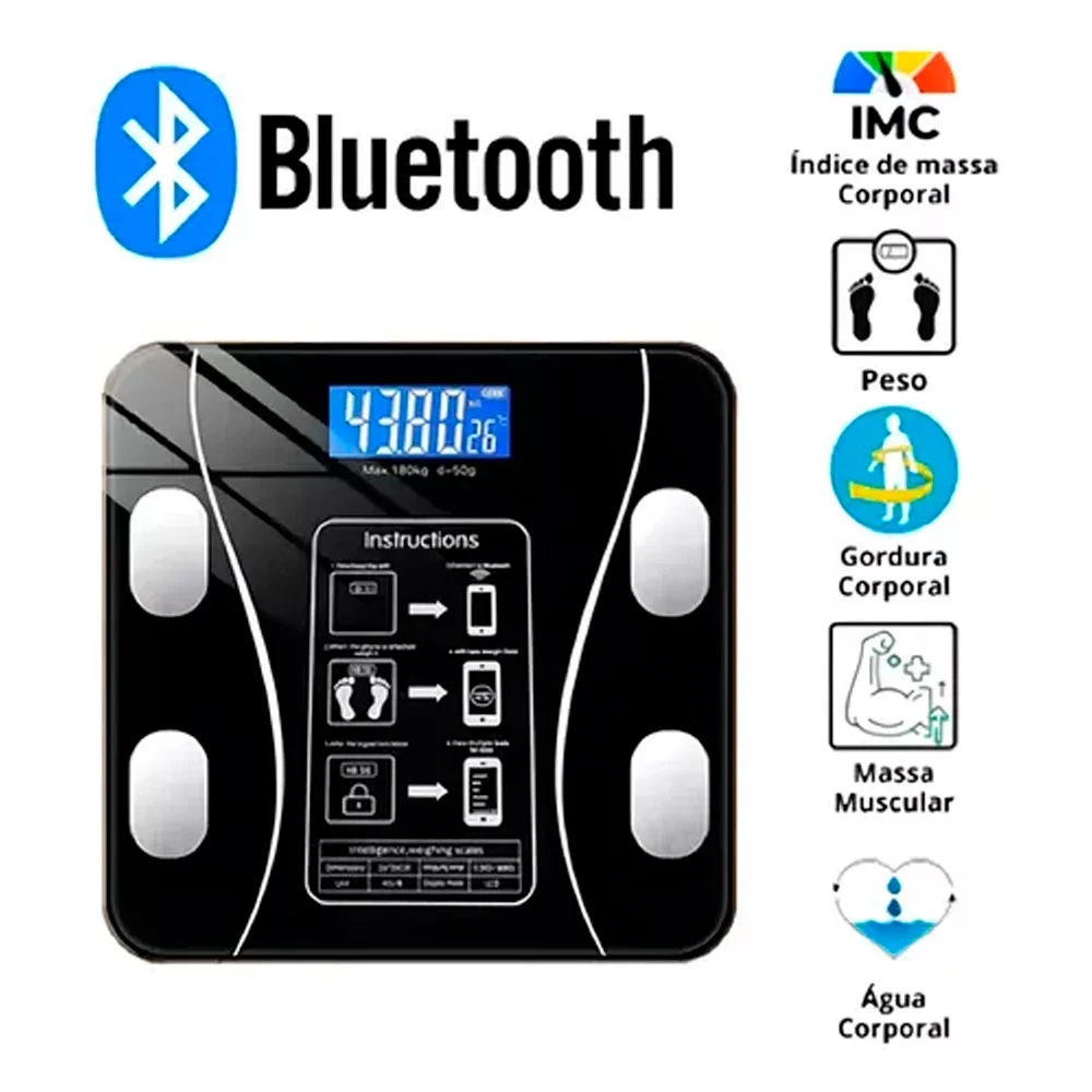 Imagem 5 de 5 do produto Balança Corporal Digital Bioimpedância App Xc-bd-05 X-cell