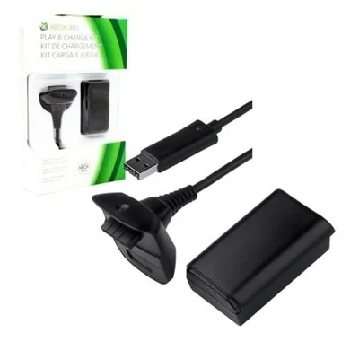 Bateria E Carregador P/ XBOX 360 4800mah Bn-007-2 Preto