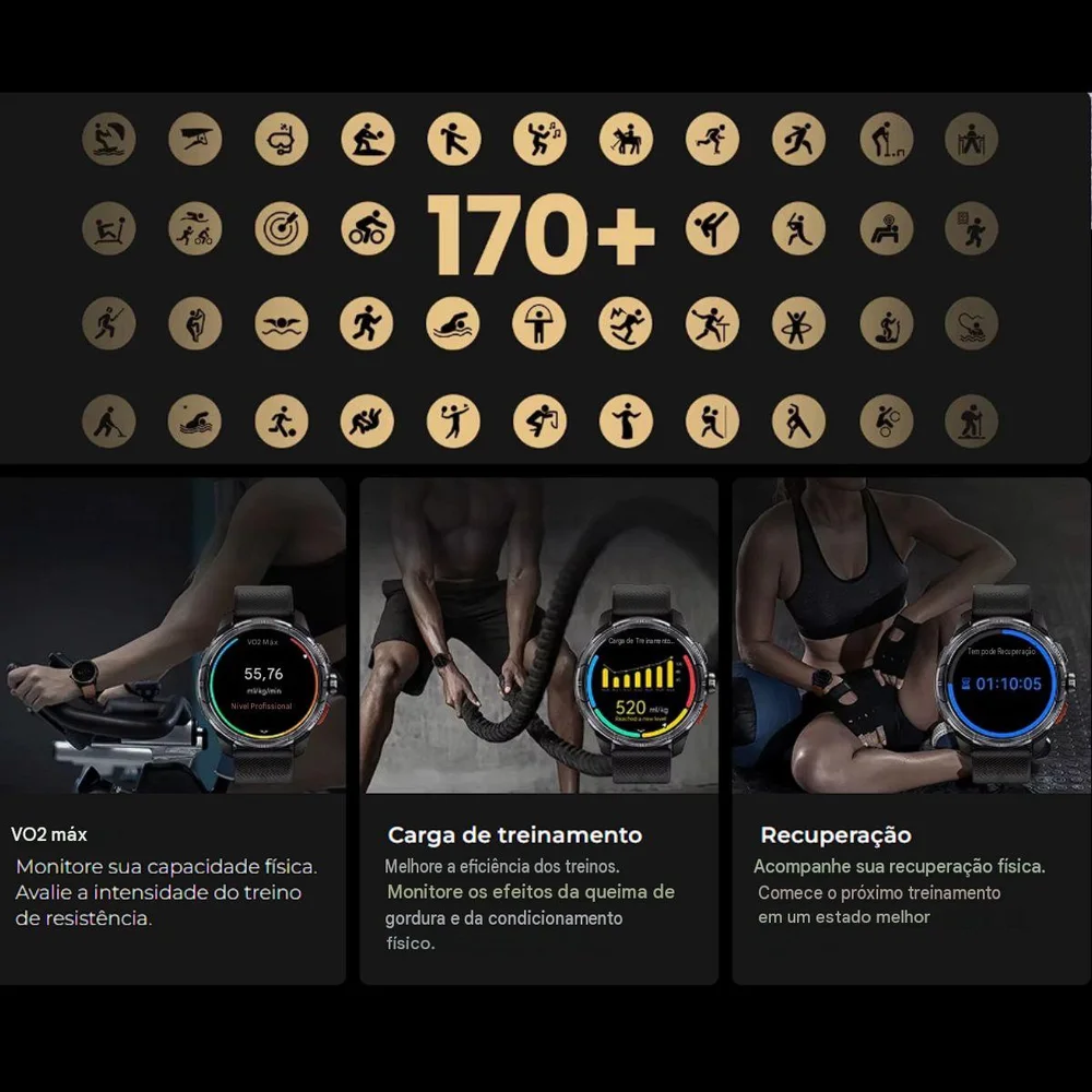 Imagem 2 de 5 do produto Relógio Smartwatch Haylou Solar Ultra Compatível Com Strava Gps Integrado 5atm Tela AMOLED Bluetooth Bateria Longa Duraçao