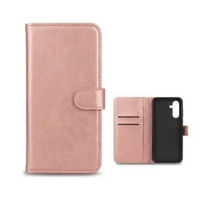 Capa Carteira Galaxy A17 5g Rosê Flip Porta Cartão Proteção