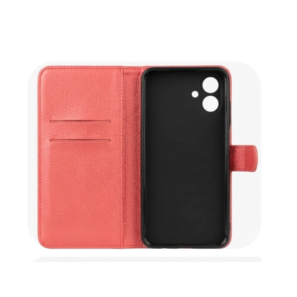 Imagem 2 de 5 do produto Capa Carteira Galaxy A07 4g Vermelho Flip Porta Cartão Proteção
