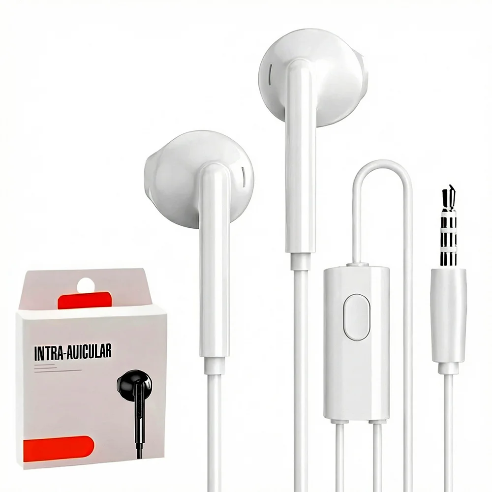 Fone De Ouvido Com Fio P2 3,5mm Estéreo Com Microfone