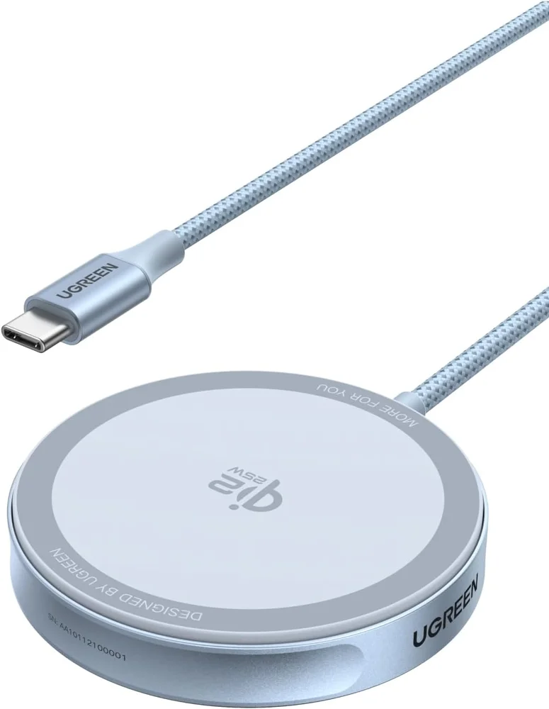 Ugreen Carregador Sem Fio Magsafe Qi2, 25w Portátil E Premium (cabo Usb-c 1,5 Metros,)
