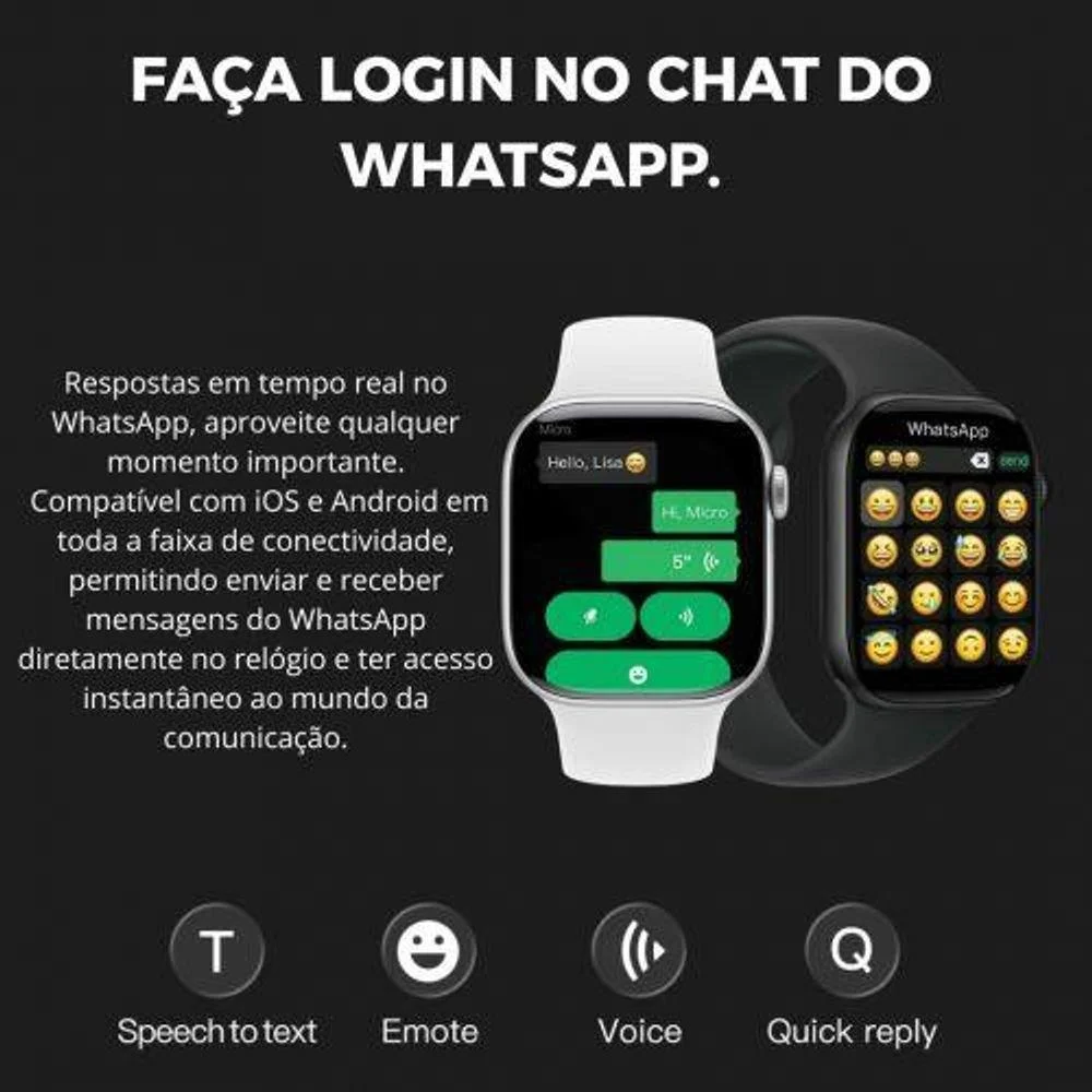Imagem 2 de 3 do produto Smartwatch Microwear W11 Mini 1gb Série 11 Whatsapp A Prova D'água