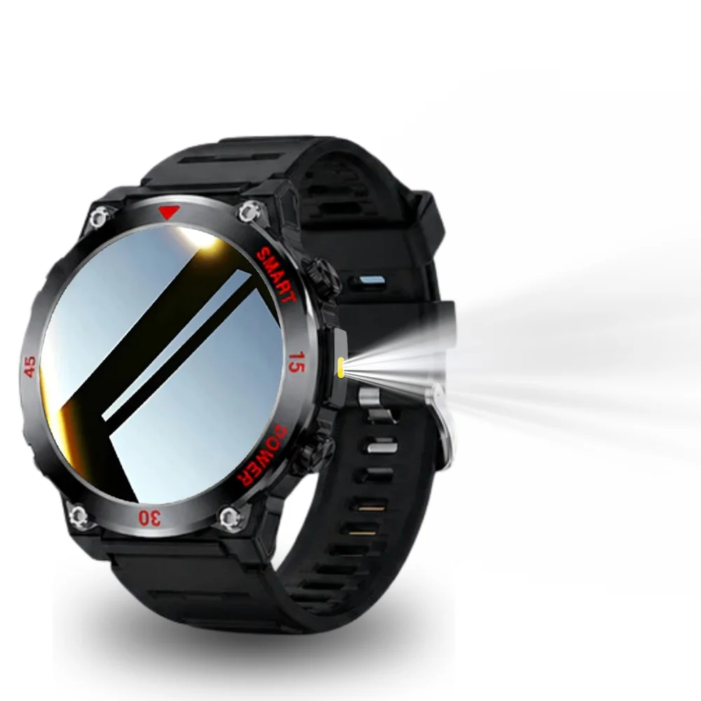 Imagem 1 de 5 do produto Relógio Smartwatch Gt11 Redondo Sport 1,52" Lanterna Chamada Cor:preto