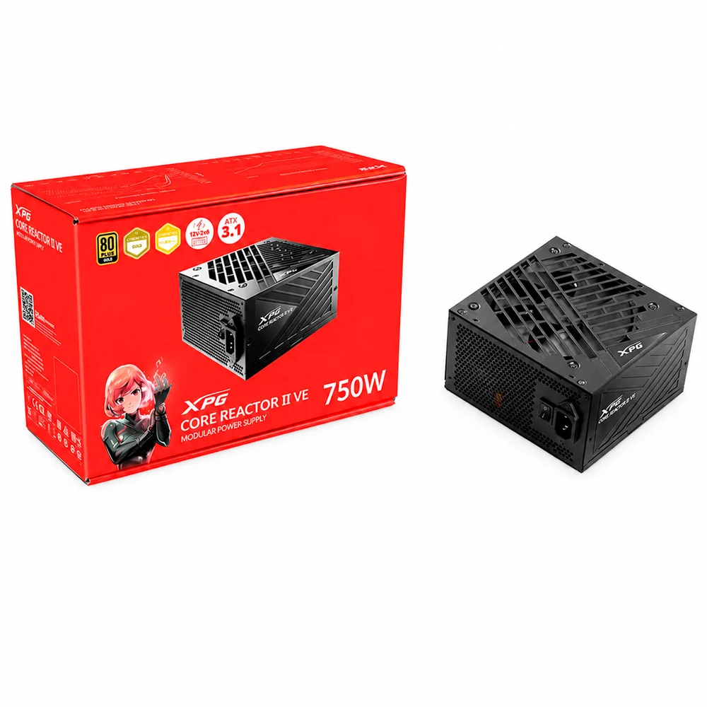 Fonte Xpg Core Reactor Ii Ve, 750w, 80 Plus Gold, Modular, Pfc Ativo, Preta - 75261425
