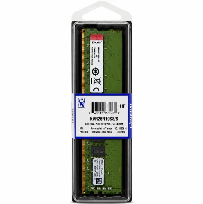 Memória Ram Desktop, Kingston, 8GB, 2666mhz, Ddr4, Cl19 - Kvr26n19s8/8