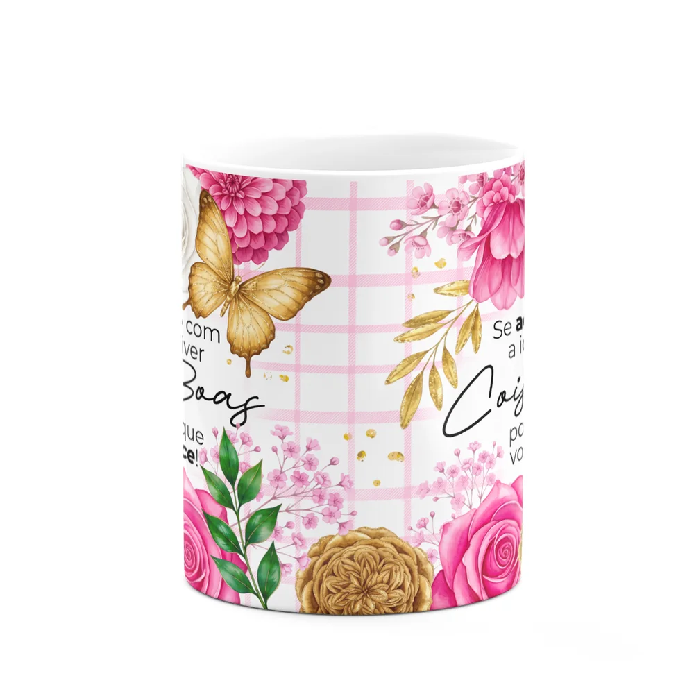 Imagem 5 de 5 do produto Caneca Floral Positividade - Se Acostume