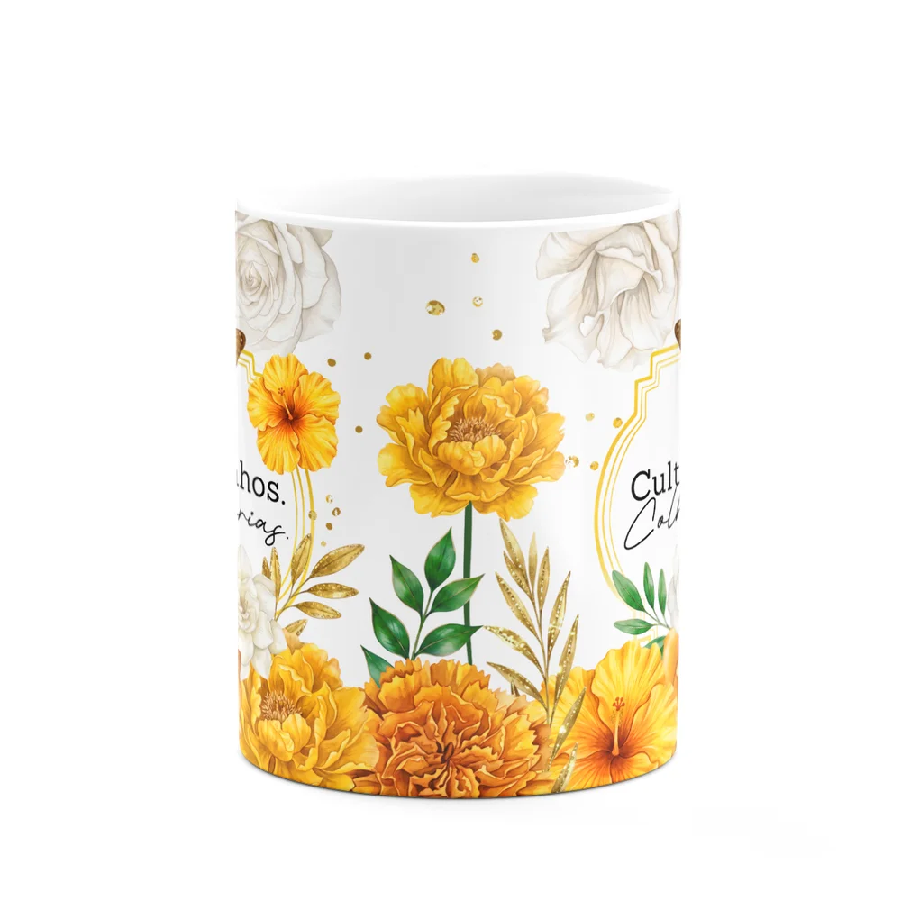 Imagem 5 de 5 do produto Caneca Floral Positividade - Cultive Sonhos, Colha Alegria