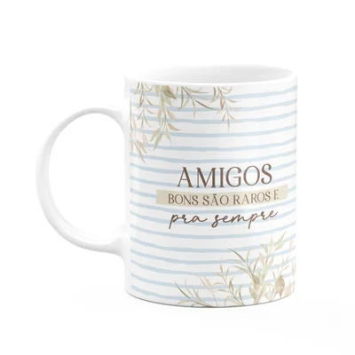 Caneca Laços Amizade - Amigos Bons São Raros