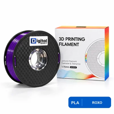 Filamento Pla 1kg Digital Qualy 1.75mm Para Impressora 3d Alta Precisão Roxo