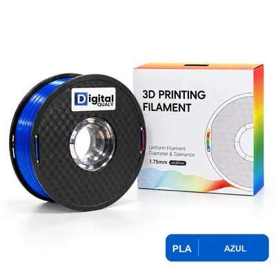 Filamento Pla 1kg Digital Qualy 1.75mm Para Impressora 3d Alta Precisão Azul