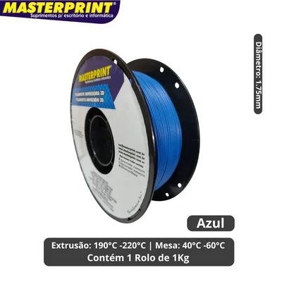 Filamento 3d - Pla Fosco Azul 1kg (1.75mm)