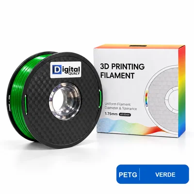Filamento Petg 1kg Digital Qualy 1.75mm Para Impressora 3d Alta Resistência Verde
