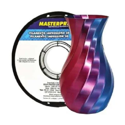 Filamento 3d - Pla Silk Azul/vermelho 1kg (.75mm) Der 4