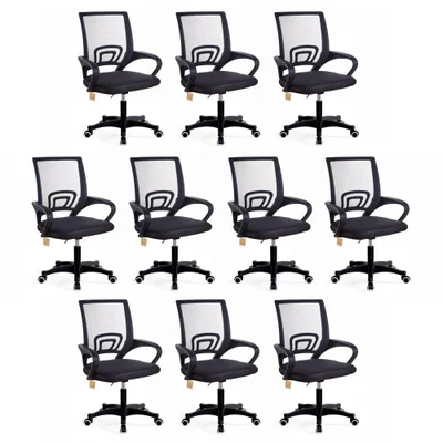 Kit 10 Cadeiras Giratórias Diretor