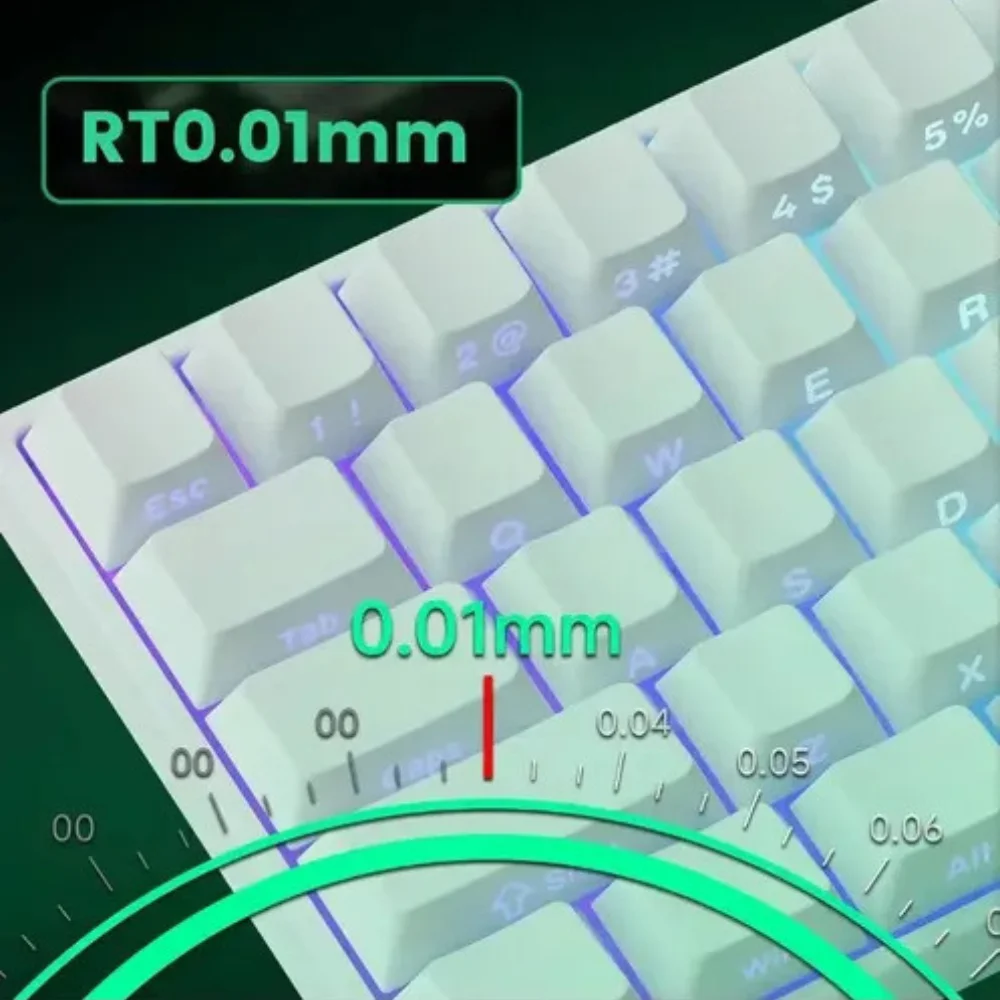 Imagem 3 de 5 do produto Teclado Magnético Akko Monsgeek Fun60 Pro 8000hz  Branco Layout Us RGB