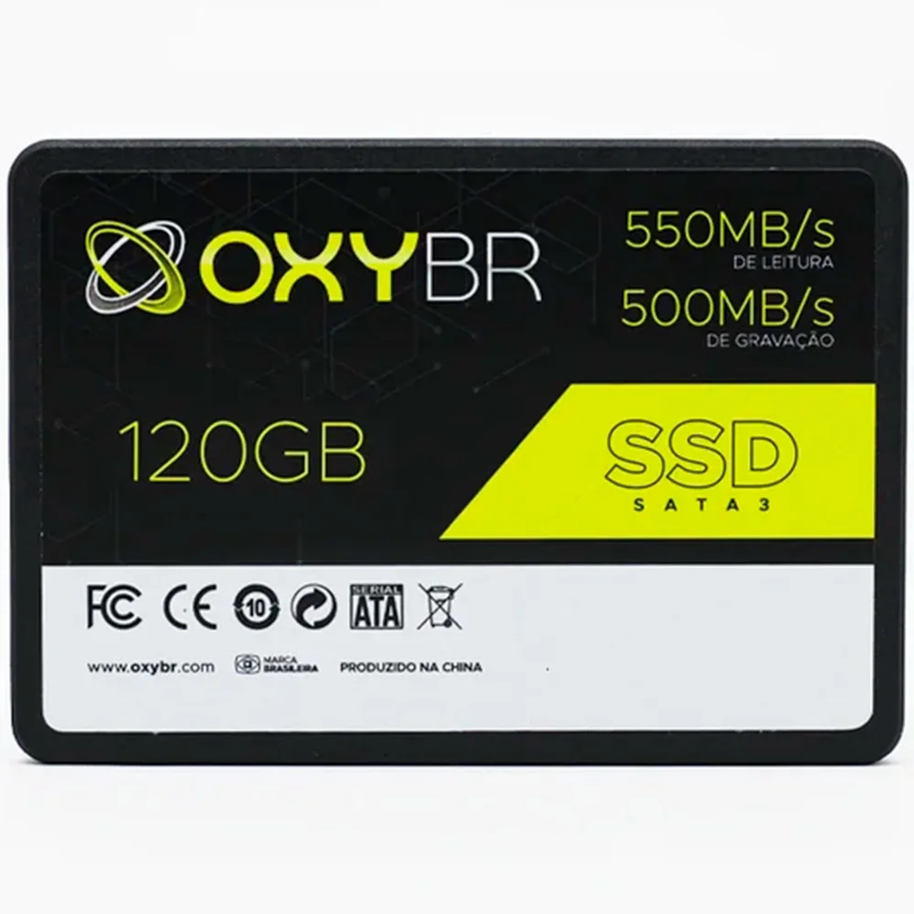 SSD Oxybr 120GB, Sata Iii 6gb/s, Leitura Até 550mb/s E Gravação Até 500mb/s - Oxybr400/120