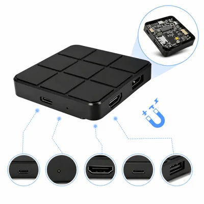 Case Magnético SSD M.2 Nvme 2230 Usb 3.2 5 Em 1 10gbps Pd 100w