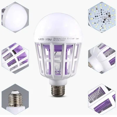Lampada LED Anti Pernilongo Mata Mosquitos Zika Outros Insetos 110v