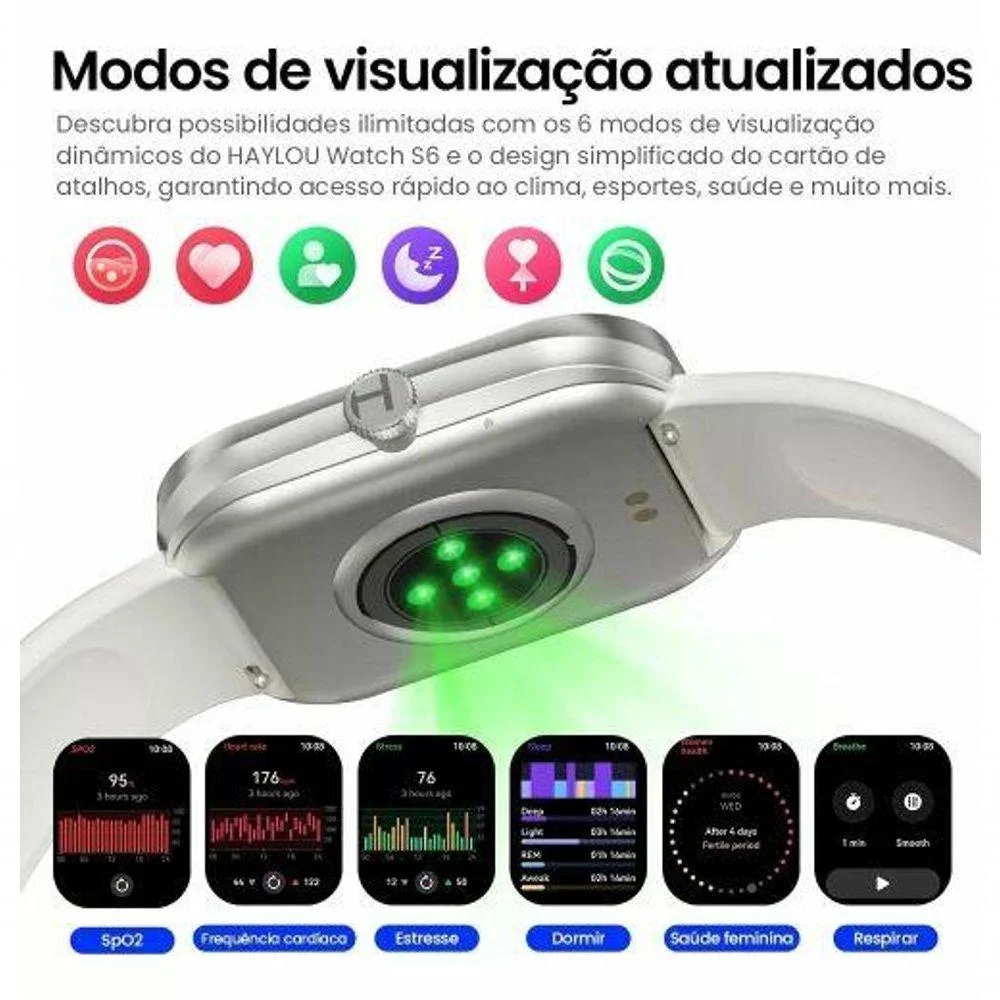 Imagem 2 de 3 do produto Smartwatch Haylou Watch S6 A Prova Dagua